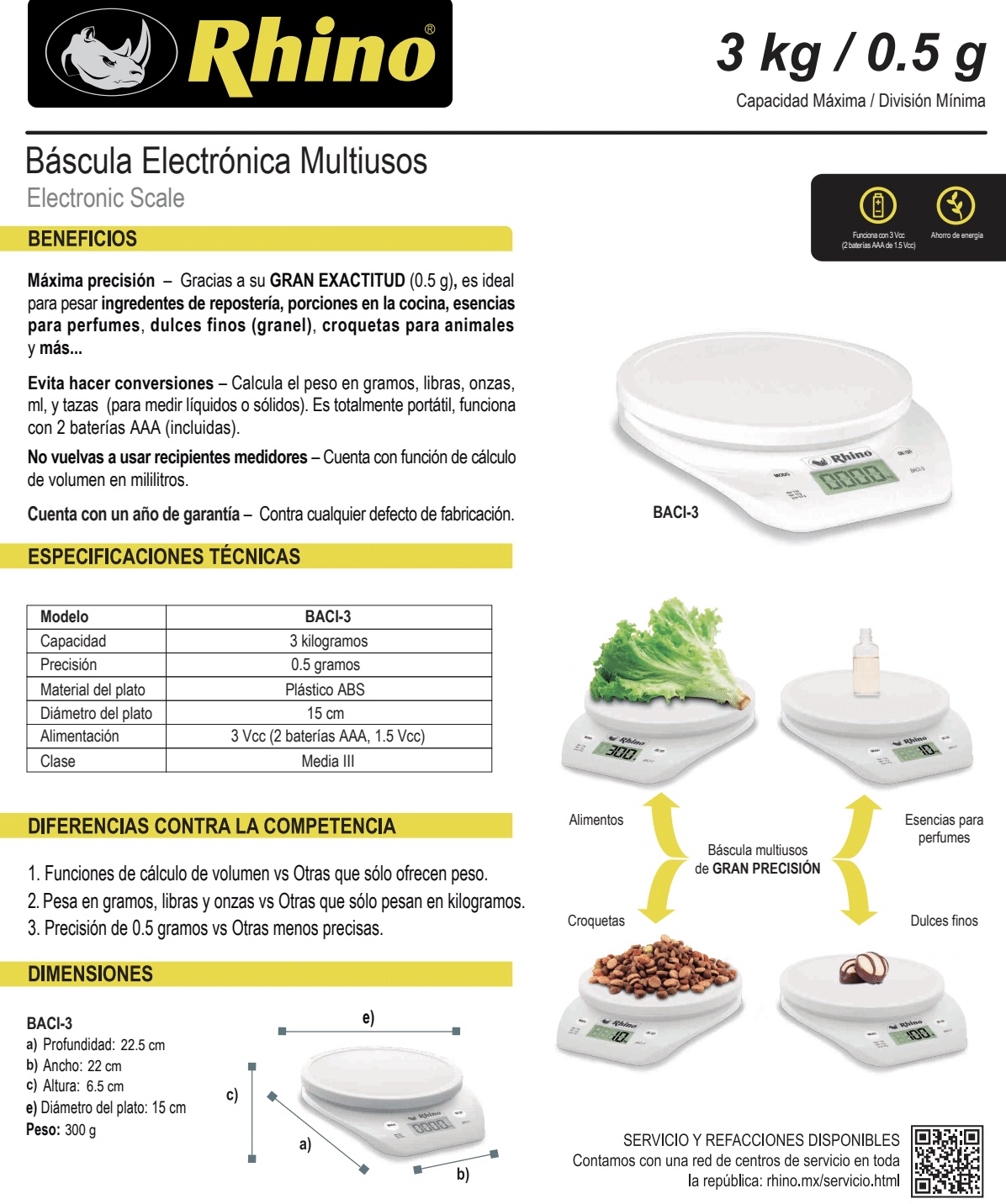 Infraestructura Inteligente  Rhino báscula BACI-3 $293.00